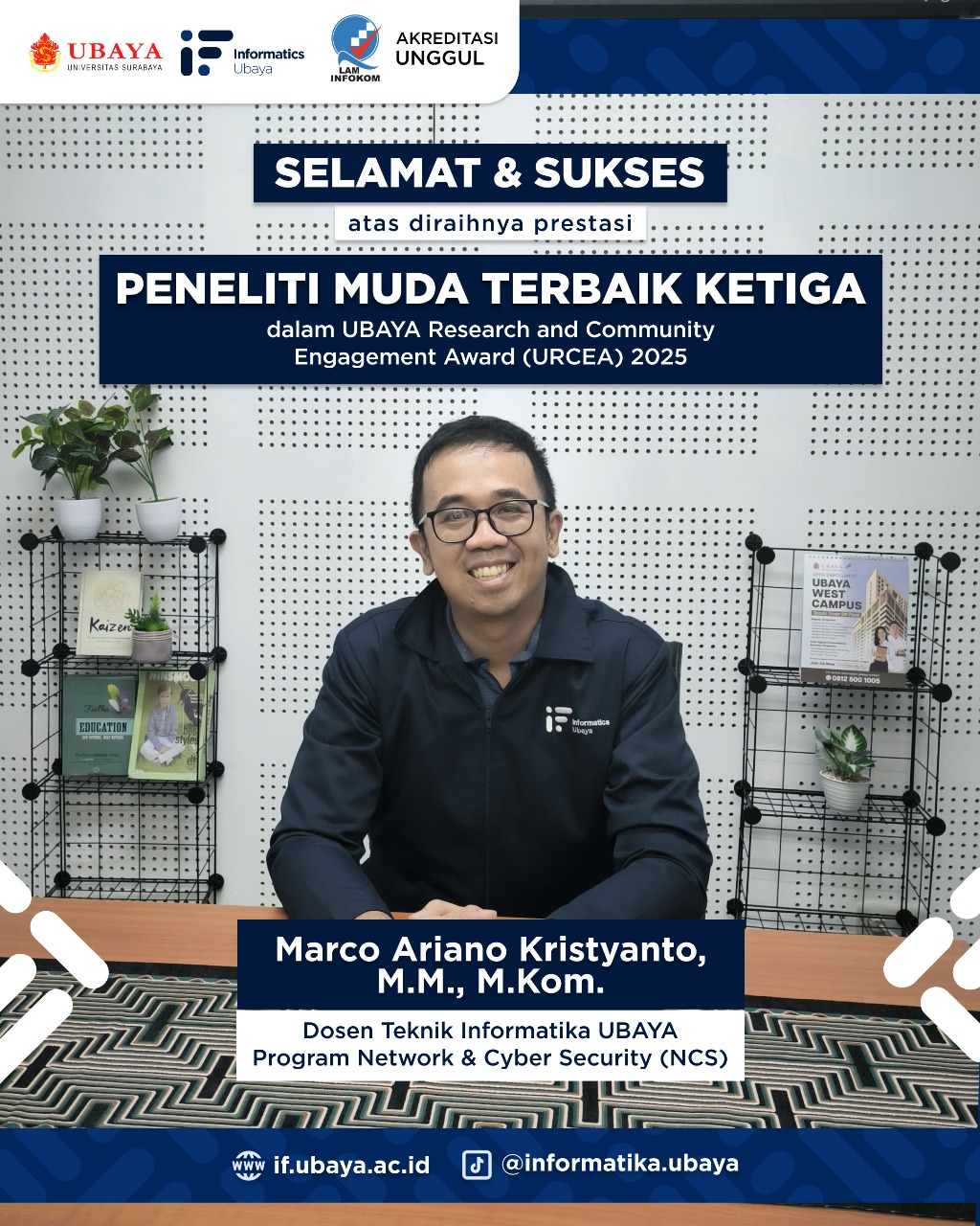 Dosen Teknik Informatika Marco Ariano Kristyanto Raih Peneliti Muda Terbaik Ketiga dalam URCEA 2025