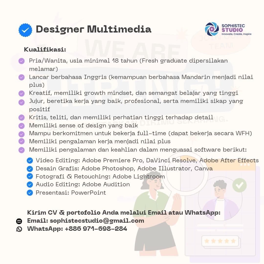 Lowongan Pekerjaan - Multimedia Specialist