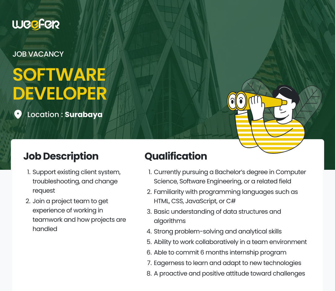 Lowongan Pekerjaan - Software Developer