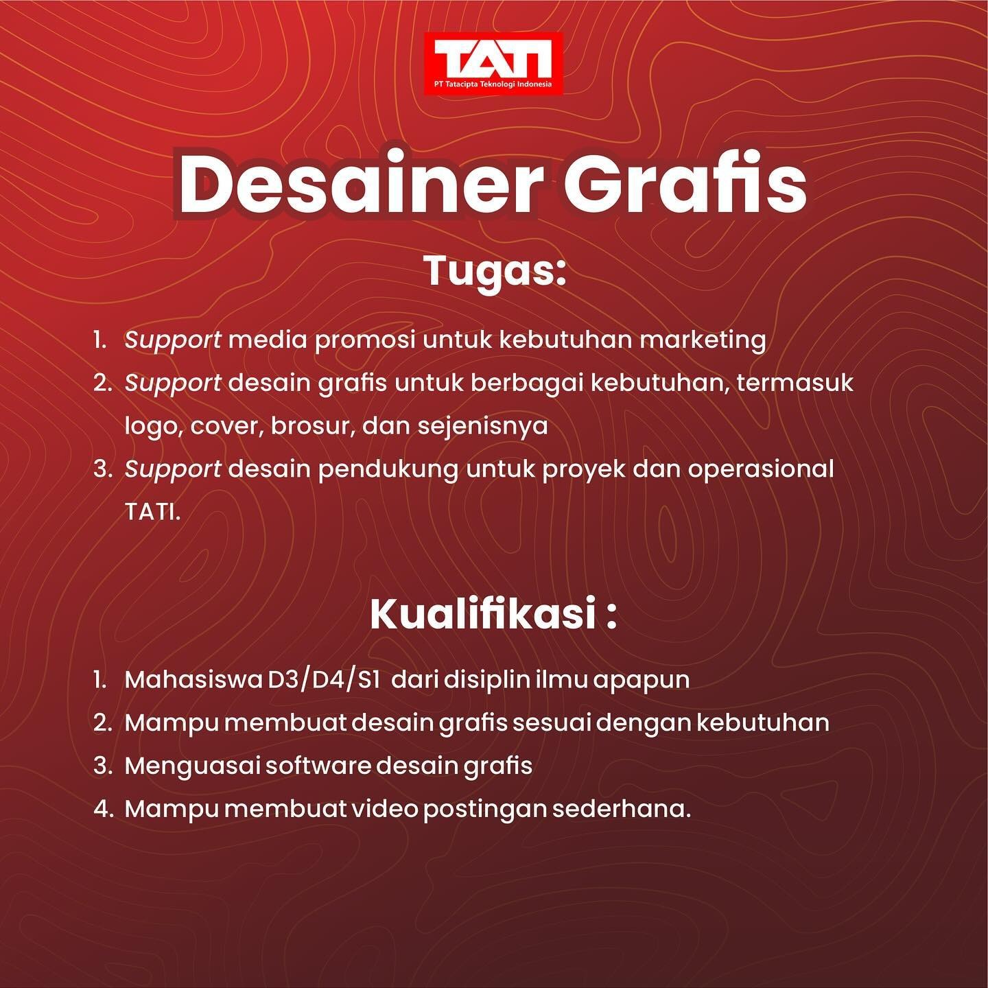 Internship Program Batch 8.1 – Desainer Grafis PT TATI